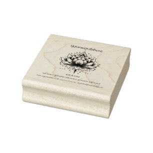Create Your Own Lotus Flower Blooming Blossom Rubber Stamp