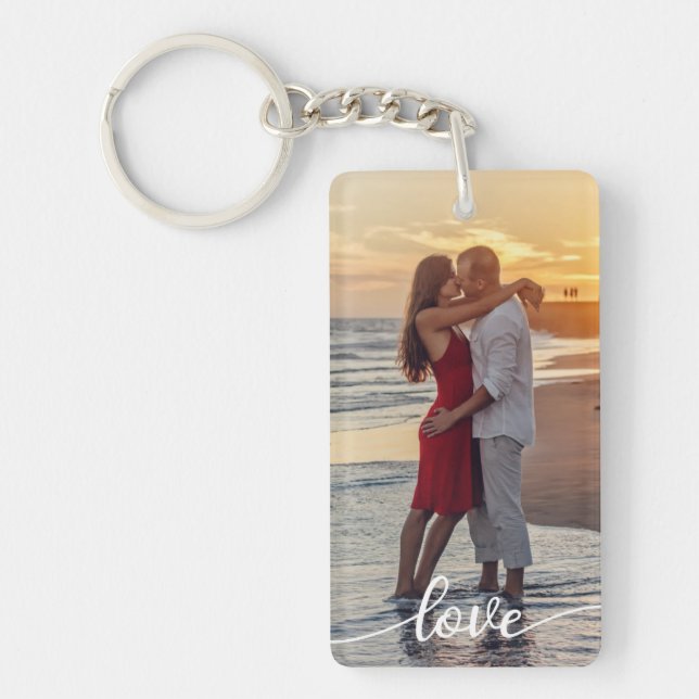 Create Your Own Love Romantic Photo  Key Ring (Front)