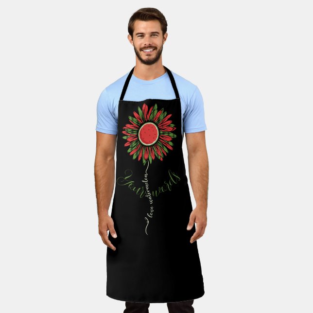 Create Your Own Love Watemelon Flower Apron (Worn)