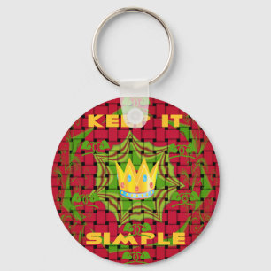 Create Your Own Lovely colour Floral Keep it Key Ring