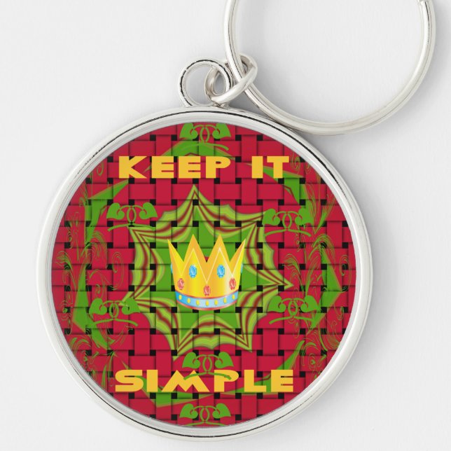 Create Your Own Lovely colour Floral Keep it Key Ring (Front)