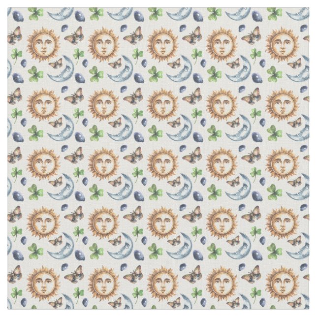 Create Your Own Lucky Celestial Butterfly Fabric (Close Up)