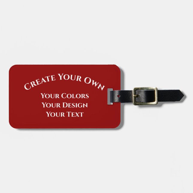 Create Your Own Luggage Tag (Front Horizontal)