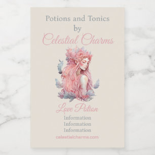 Create Your Own Lunar Love Magic Goddess Wine Label