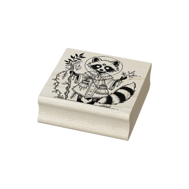 Create Your Own Lunar Racoon Shaman Rubber Stamp (Stamp)