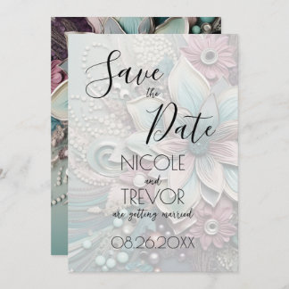Create Your Own - Luxury Shabby Chic Paper Flowers Save The Date