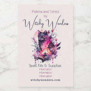 Create Your Own Magic Black Cat Apothecary  Food Label