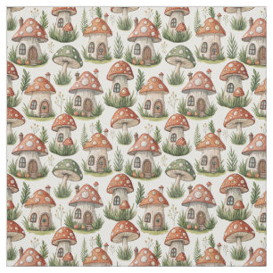 Create Your Own Magic Mushroom Fairy Houses Fabric