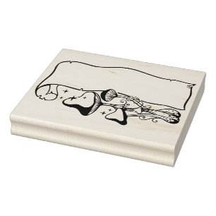 Create Your Own Magic Mushroom Scroll Rubber Stamp