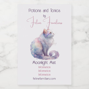 Create Your Own Magic White Cat Wine Label
