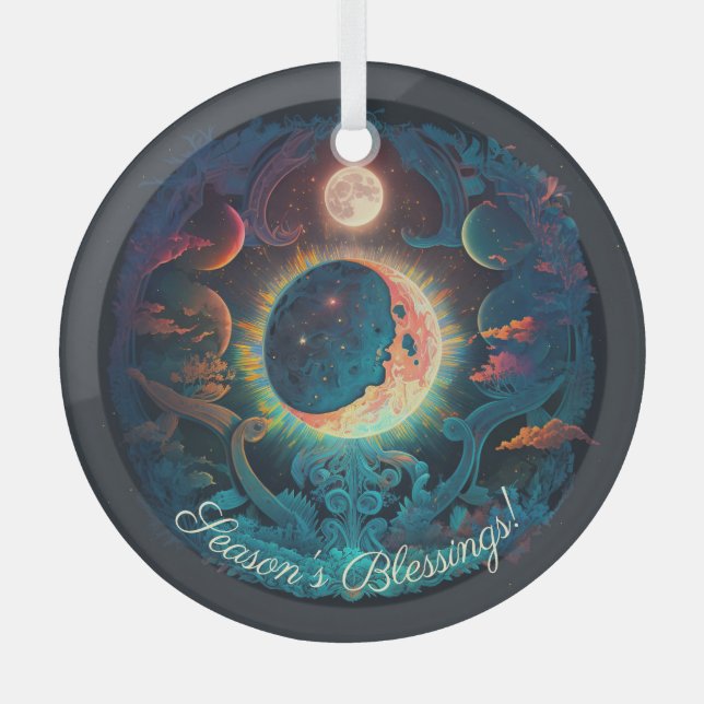Create Your Own Magical Blue Moon Glass Tree Decoration (Front)