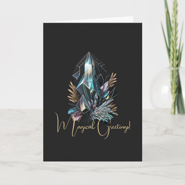 Create Your Own Magical Crystals Card (Front)