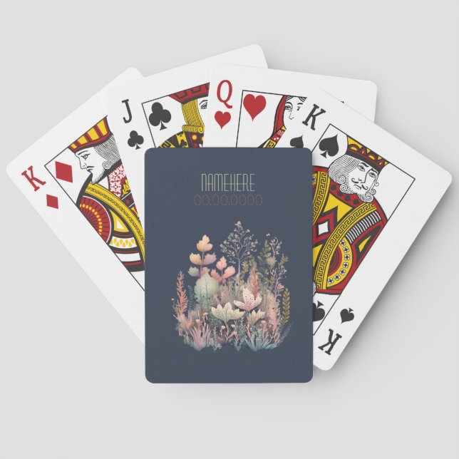Create Your Own Magical Herbs & Wildflowers Playing Cards (Back)