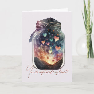 Create Your Own Magical Jar of Hearts Love Holiday Card