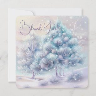 Create Your Own Magical Pastel Yule Trees Card