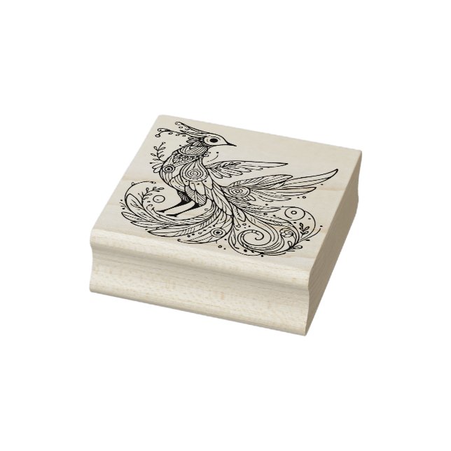 Create Your Own Magical Phoenix BIrd Rubber Stamp (Stamp)