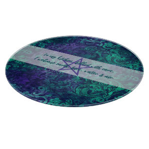 Create Your Own Magical Purple Green Swirls Cutting Board