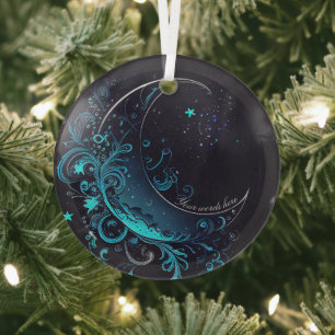 Create Your Own Magical Silver & Blue Moon Glass Tree Decoration