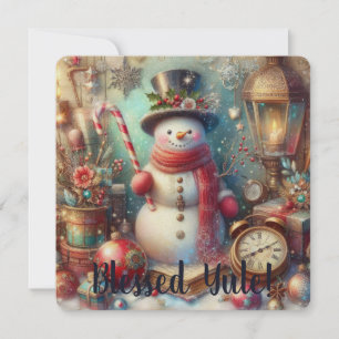 Create Your Own Magical Solstice Snowman Card