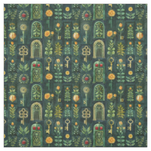 Create Your Own Magical Spring Garden Doors Teal Fabric