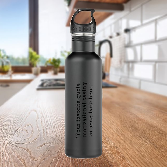 Create Your Own Matte Black Custom Quote 710 Ml Water Bottle (Creator Uploaded)