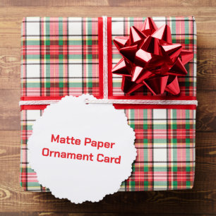 Create Your Own Matte Paper Ornament Card