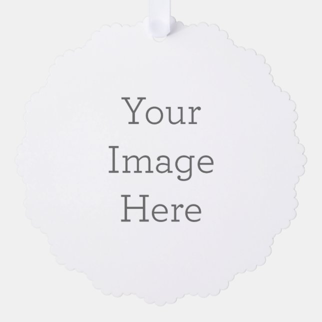 Paper Tree Decoration Style: Scalloped, Paper: Matte, Envelopes: None (Front)