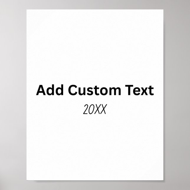 Create Your Own Matte Poster (Front)