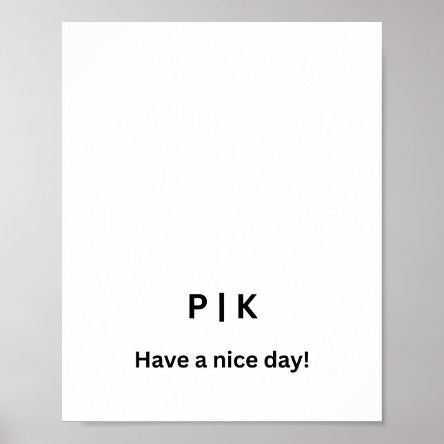 Create Your Own Matte Poster (Front)