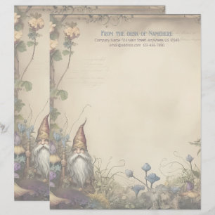 Create Your Own Mediaeval Dwarf Garden Stationery Custom Letterhead