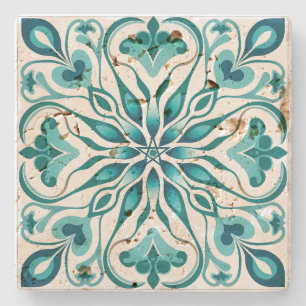 Create Your Own Mediterranean Mystical Green Stone Coaster