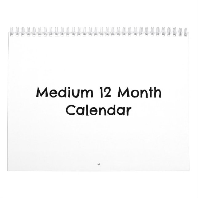 Create Your Own Medium 12 Month Calendar (Cover)
