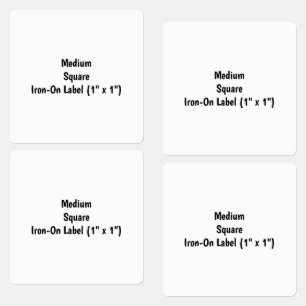 Create Your Own Medium Square Iron On Label