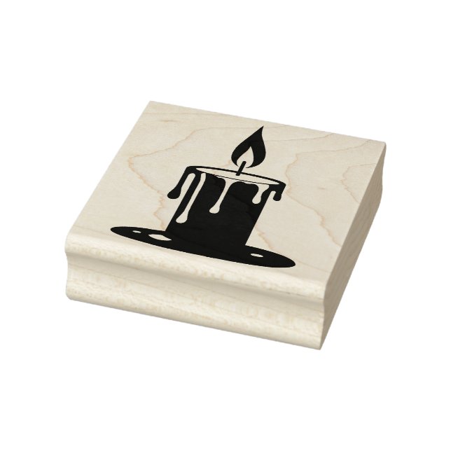 Create Your Own Melting Short Pillar Candle Rubber Stamp (Stamp)