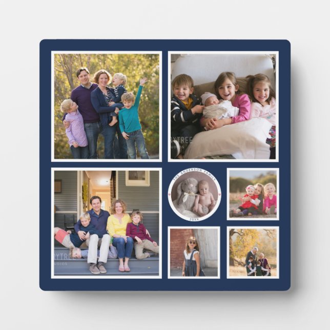 Create Your Own Memorable Family Photo Collage Plaque (Front)