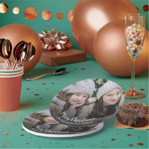 Create your own Merry Christmas family photo Paper Plate