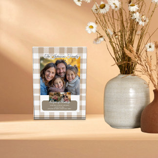 Create your own Message Beige Family Photo Block