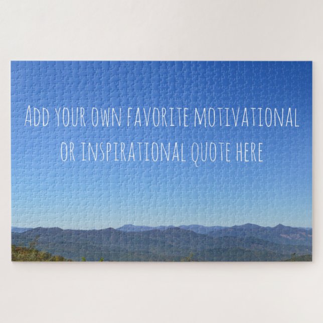 Create Your Own Message Scenic Mountain Horizon Jigsaw Puzzle (Horizontal)