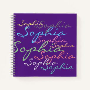 Create your own messy name text unique calligraphy notebook