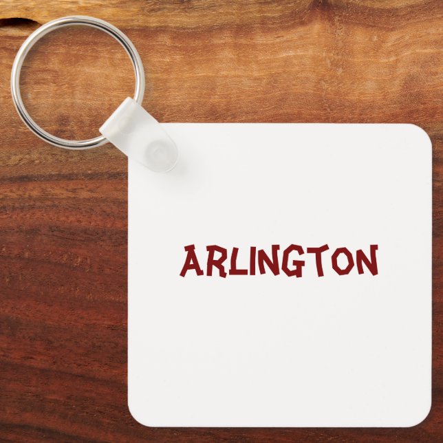 Create Your Own Metal Square Keychain (Front)
