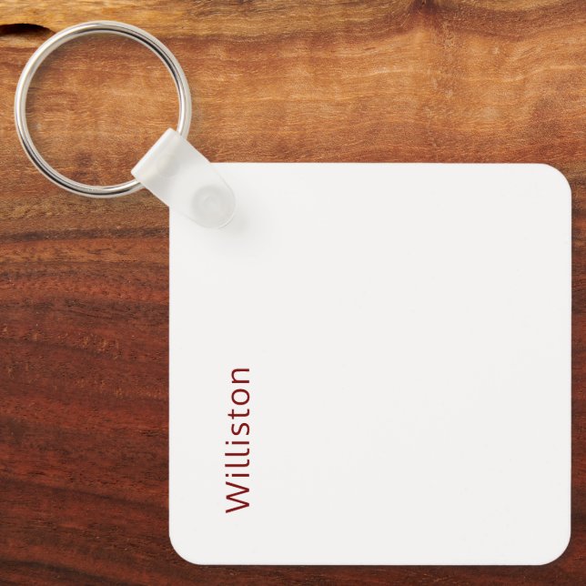 Create Your Own Metal Square Keychain (Front)