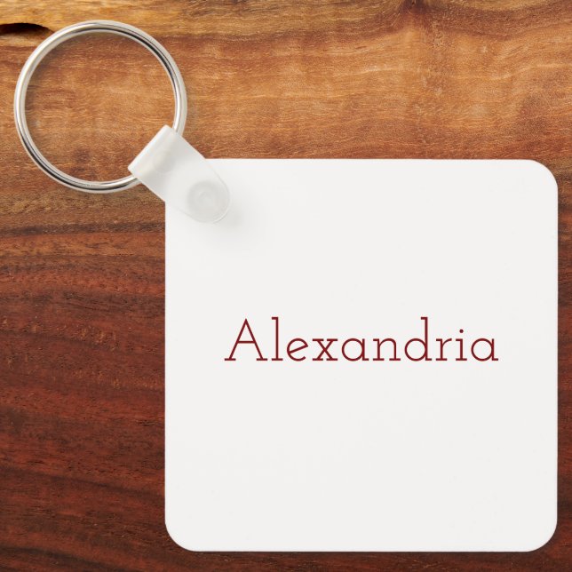Create Your Own Metal Square Keychain (Front)
