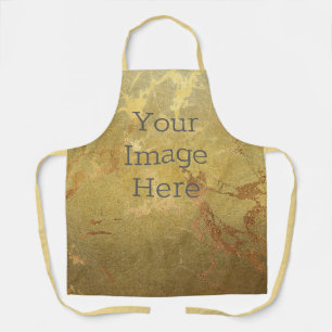 Create Your Own Metallic 14k Gold Faux Foil Marble Apron
