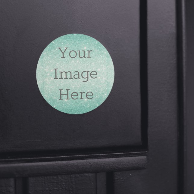 Create Your Own Metallic Aqua Blue Glitter Dust Classic Round Sticker (Creator Uploaded)