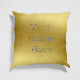 Create Your Own Metallic Gold Textured Faux Foil Cushion