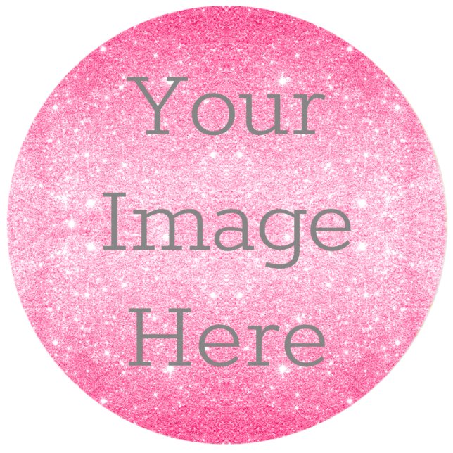 Create Your Own Metallic Hot Pink Glitter Dust Classic Round Sticker (Creator Uploaded)