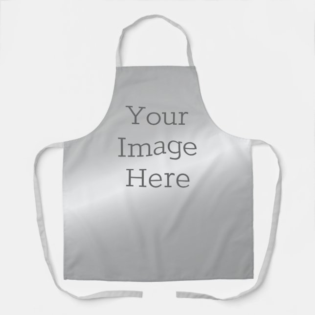 Create Your Own Metallic Platinum Silver Faux Foil Apron (Front)