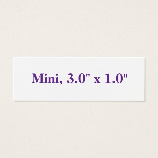 Create Your Own  Mini 3.0" x 1.0"   (Front)