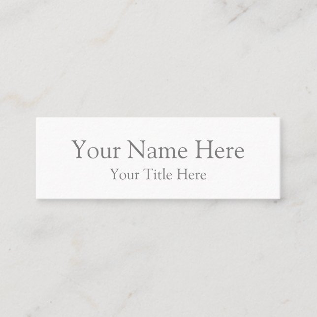 Mini, 76 mm x 25 mm Business Card (Front)