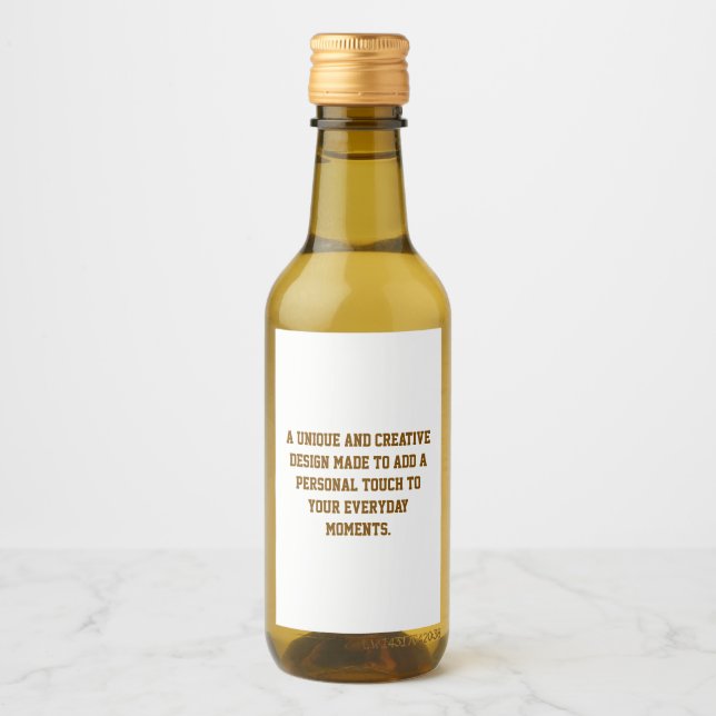 Create Your Own Mini Wine Bottle Labels (2" x 3") (Front)